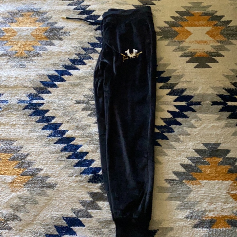 True religion velour pants medium